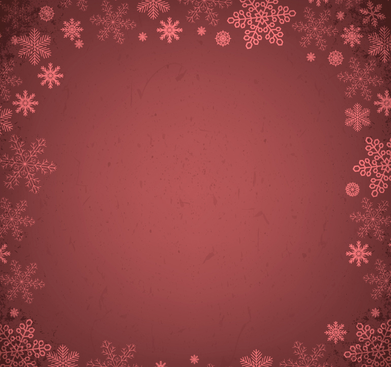 Dark red snowflake border background vector material

