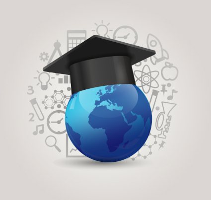 Dr. Dai cap blue earth vector material
