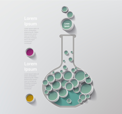Creative Business information map vector round-bottomed flask
