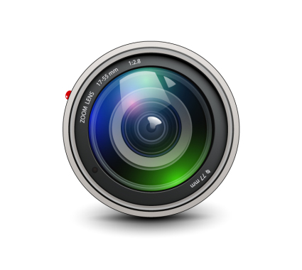 Exquisite camera lens design vector