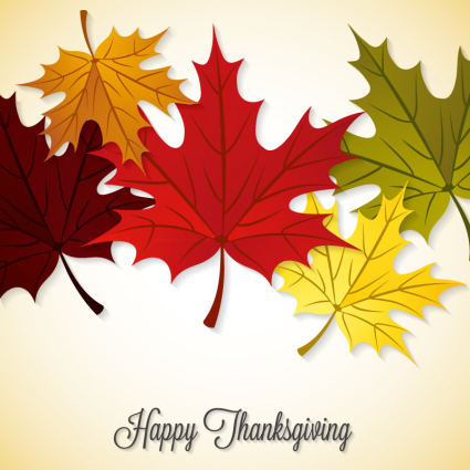 Thanksgiving autumn maple leaves vector material