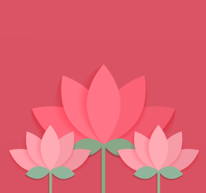 Simple pink lotus design Vectors