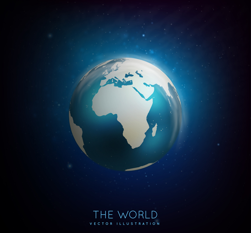 Fantasy Blue Earth vector material