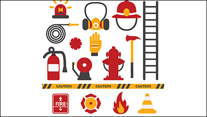 16 models of Fire element icon vector material
