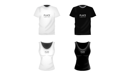 4 vest and T-shirt design vector
