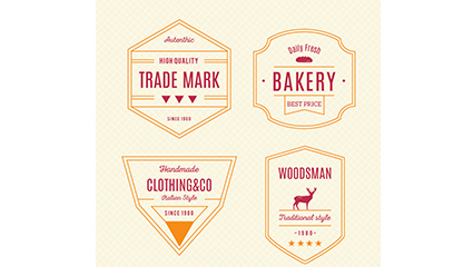 4 Creative product label vector material