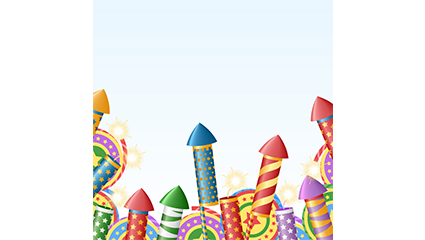 Color festival fireworks rocket vector material