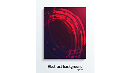 Red dynamic arc strip background vector material