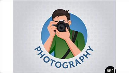 Photography cartoon characters vector material