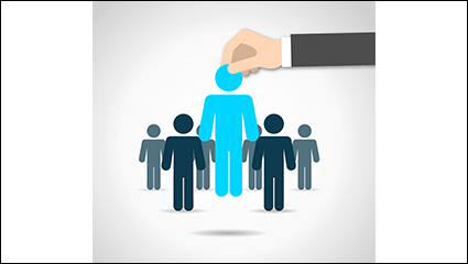 Creative workplace personnel selection vector material