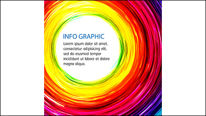 Colorful watercolor circle background vector material