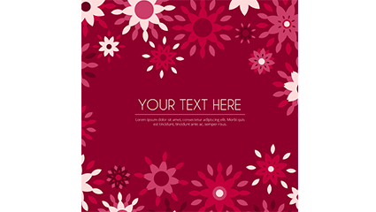 Red abstract flower background vector material