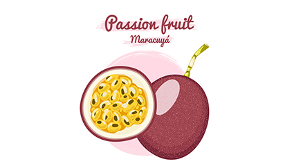 Fresh passion fruit design vector