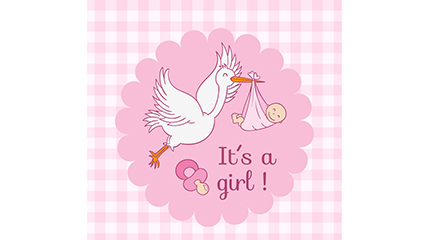 Pink SongZi crane poster vector material