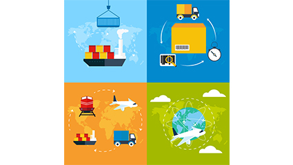 4 Global Transport illustrator vector material