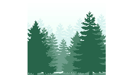 Green Forest silhouette vector material