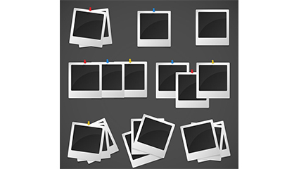 8 groups Polaroid photo vector material