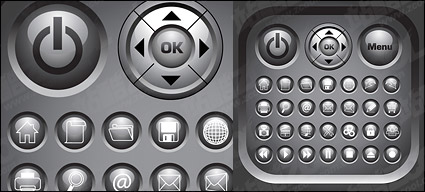 Crystal simple circular icon vector material