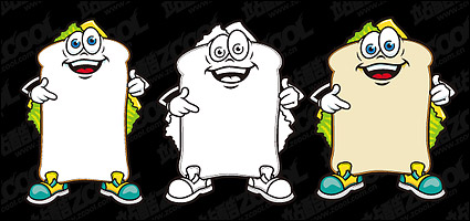 Cute cartoon image of the vector bulletin board material