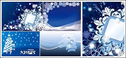 Christmas snowflakes vector background material
