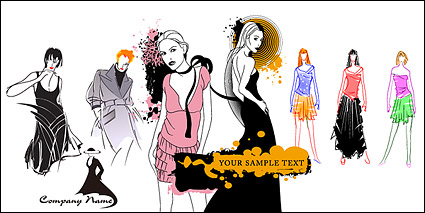 Vector fashion women