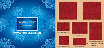 exquisite floral pattern vector material