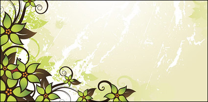 Beautiful green fashion pattern vector material