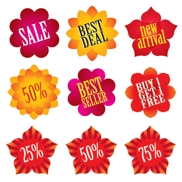 Flower shape icon vector