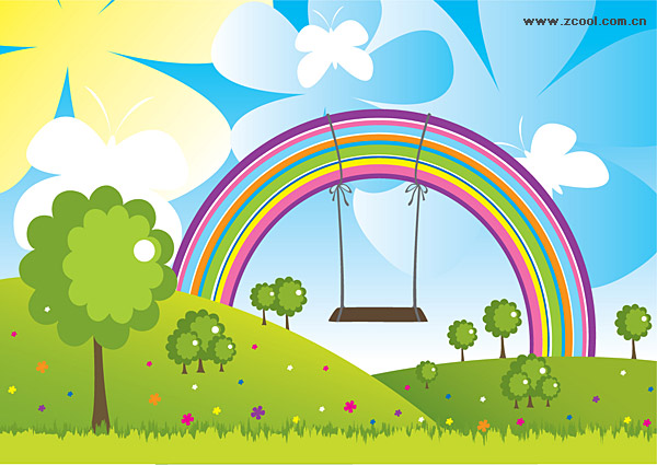 Lovely scenery vector 