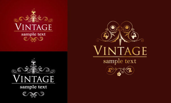 European decorative pattern vector material