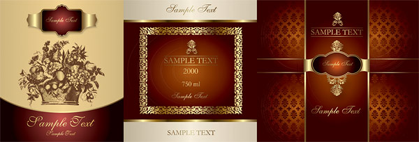 European gorgeous bottle of paste pattern vector material