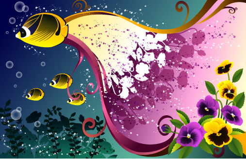 -2 Vector floral trends