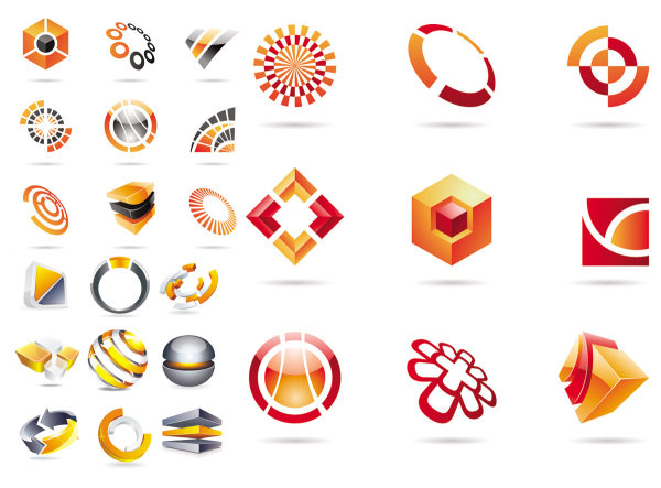 Three-dimensional symbols - Vector