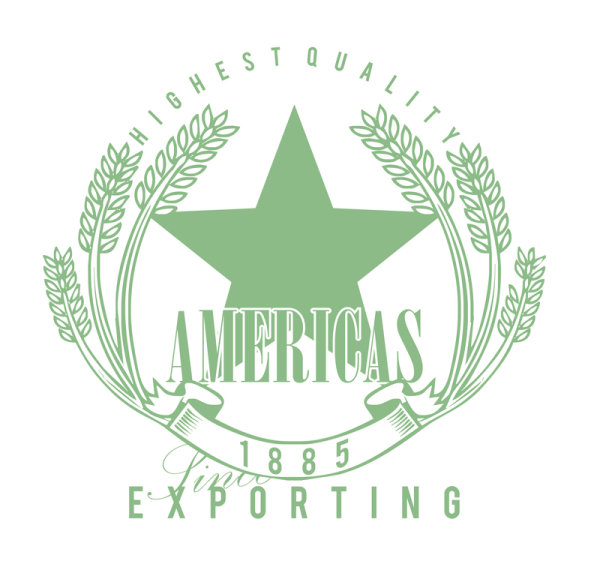 Green wheat badges vector