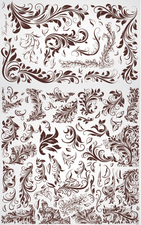 Crude fashion pattern vector material