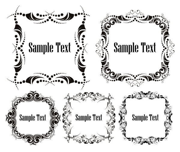 European-style lace Vector