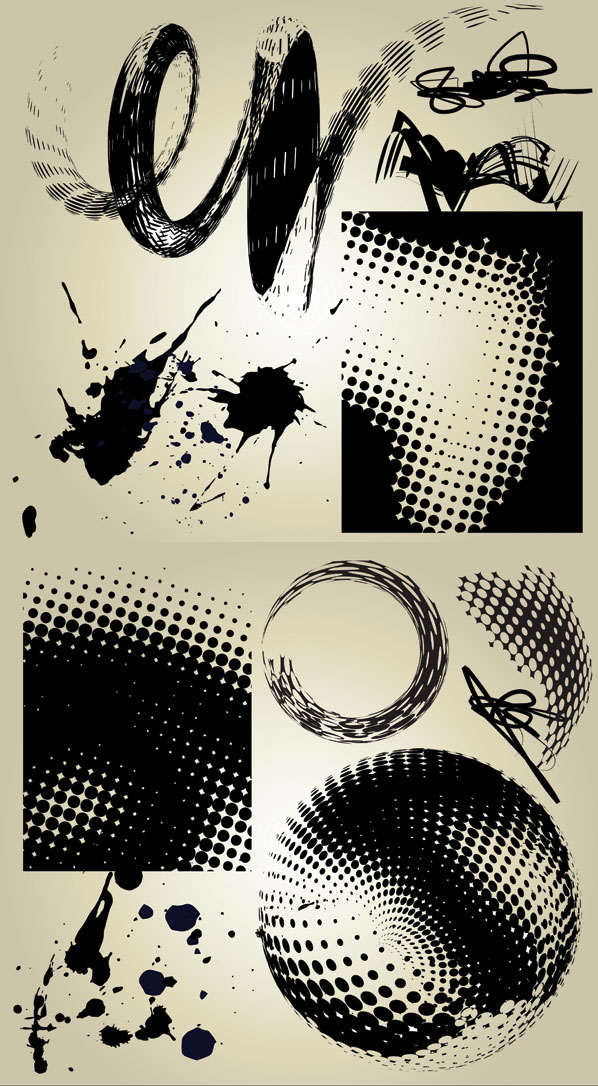 Ink black mark on the network utility vector