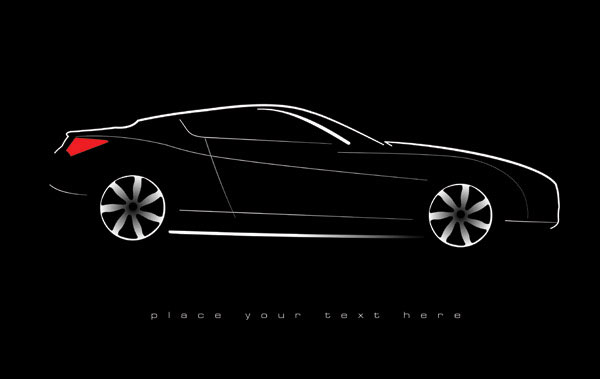 Car silhouette vector material -2 