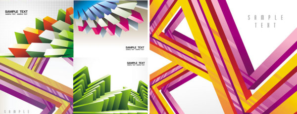 The colorful geometric arrangement of the pattern background vector material