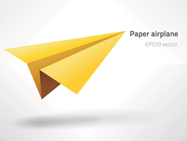 Paper airplane vector material