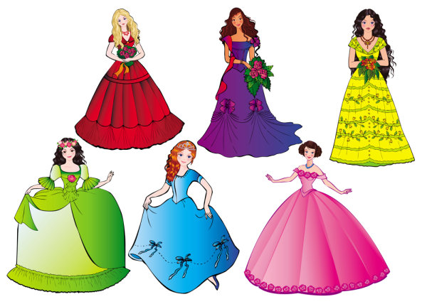 Beautiful princess 01 - vector