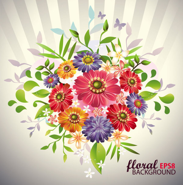 Beautiful bouquets 05 - vector 