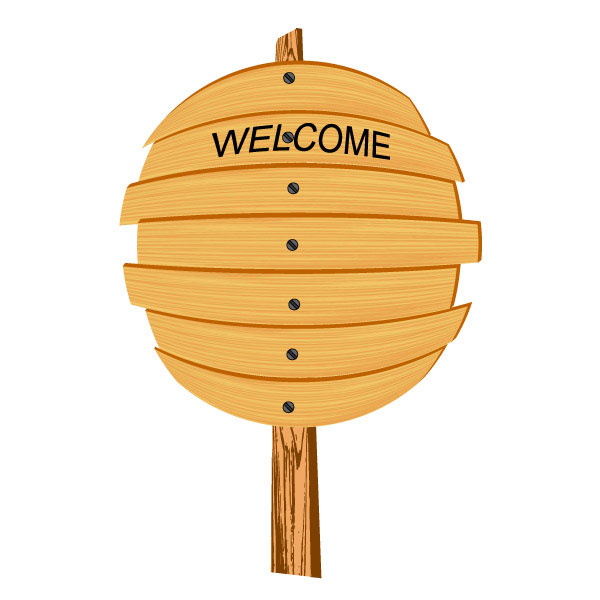 Cartoon wood sign 05 - vector