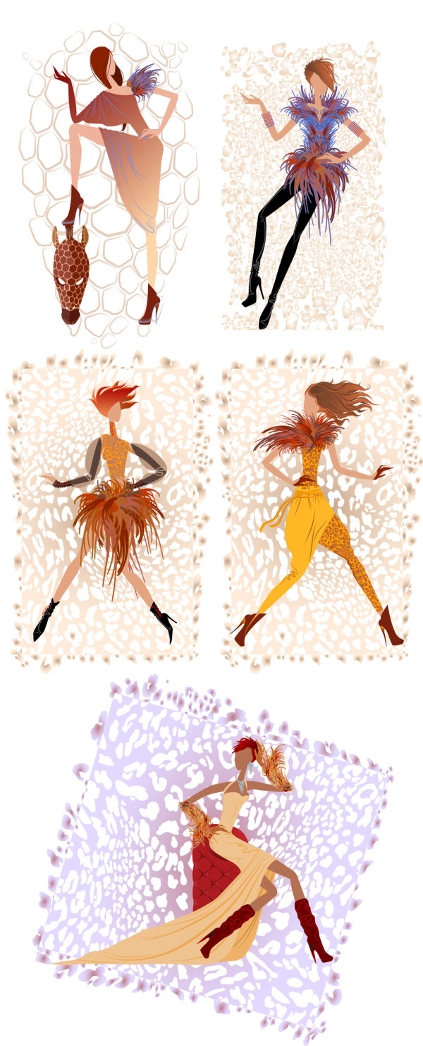 Fashion cartoon girl - vector