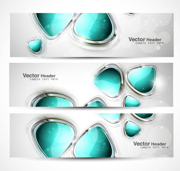 Abstract modern graphics banner 01 - vector material