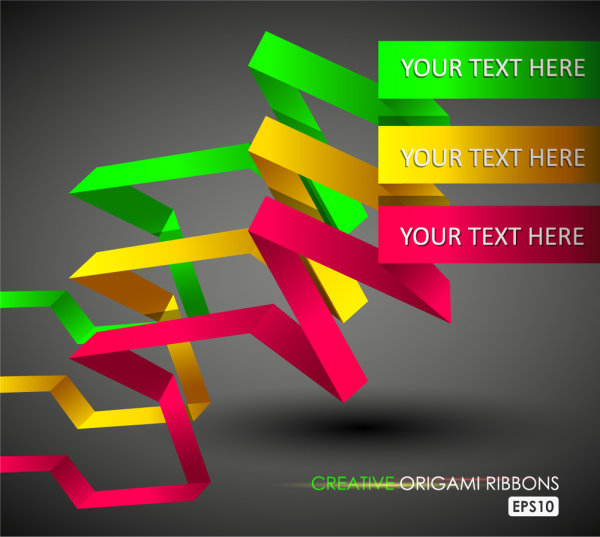 Beautiful color of typesetting material 01 - Vector