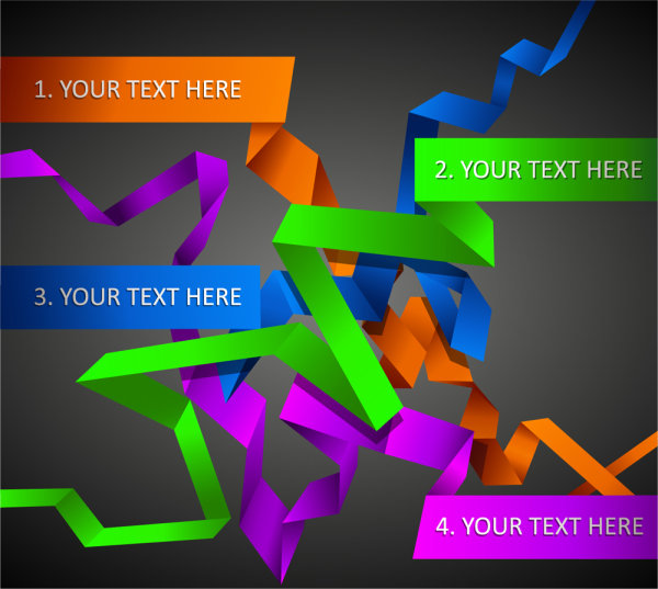 Beautiful color of typesetting material 04-- vector material