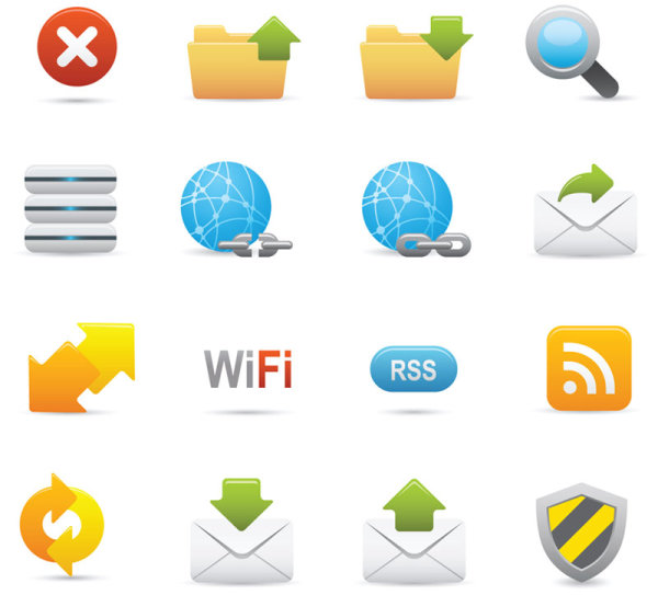 Exquisite cartoon icon 04 - vector