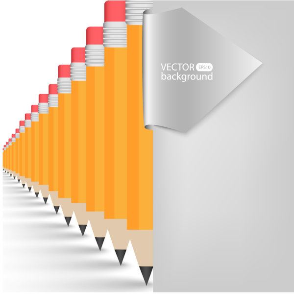 Realistic learning stationery 01 - vector material