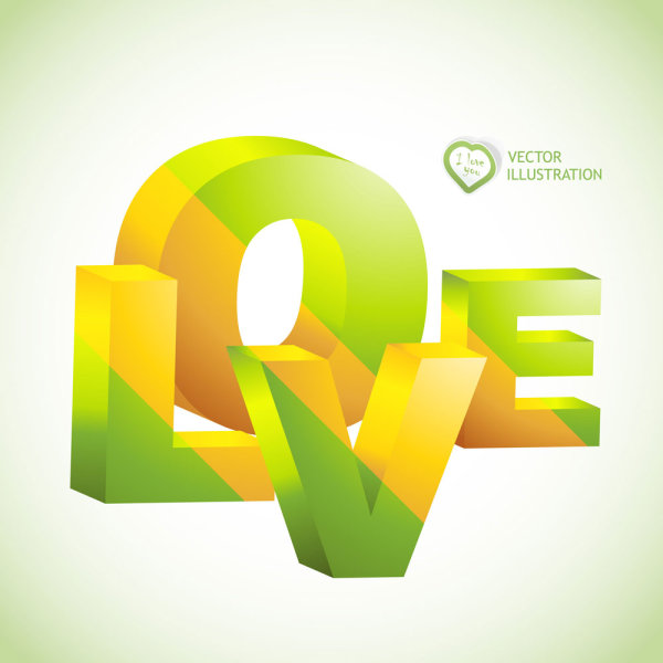 Three-dimensional letters 03 - Vector material